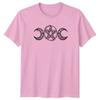 Triple Moon Pentagram Wiccan Symbol TShirt Wicca Spirituality Birthday Gift