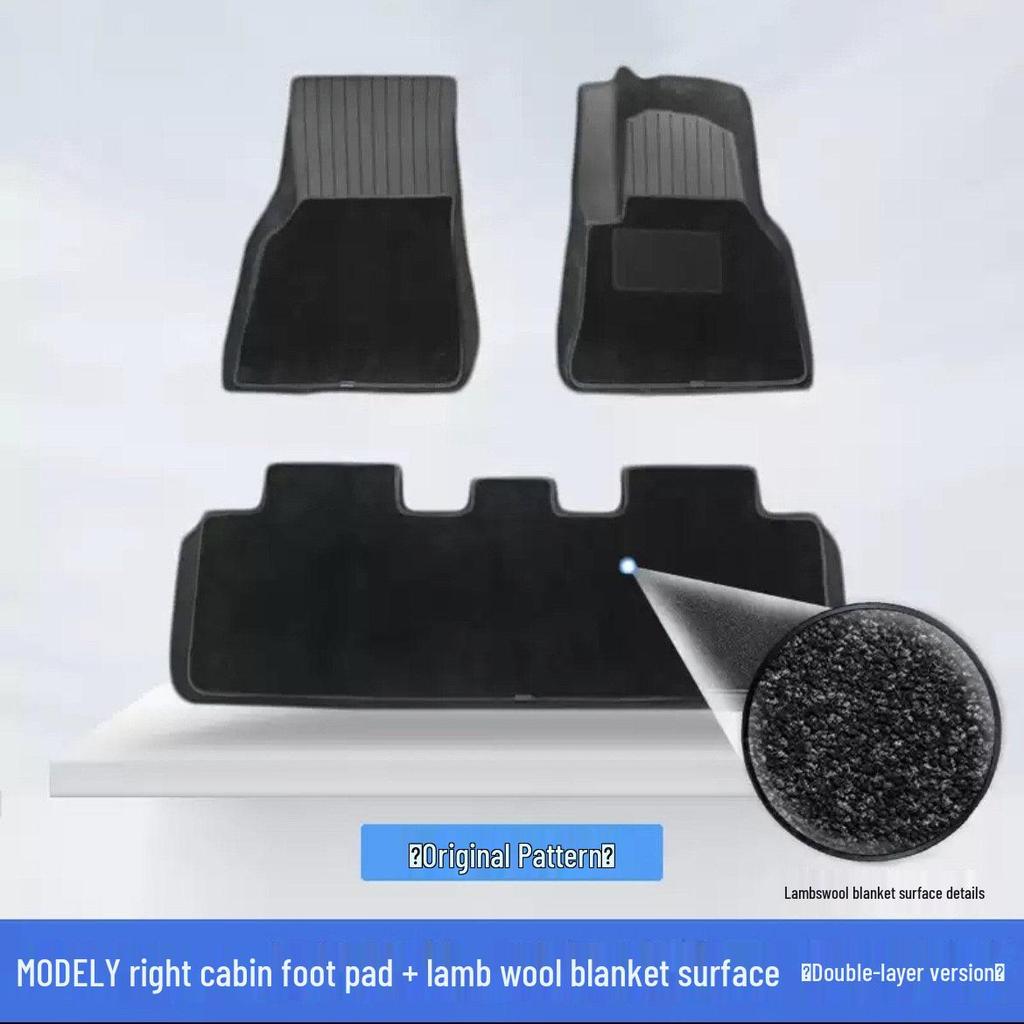 Eco-Friendly TPE Floor Mats & Trunk Backrest Pads for 2025 Tesla Model Y
