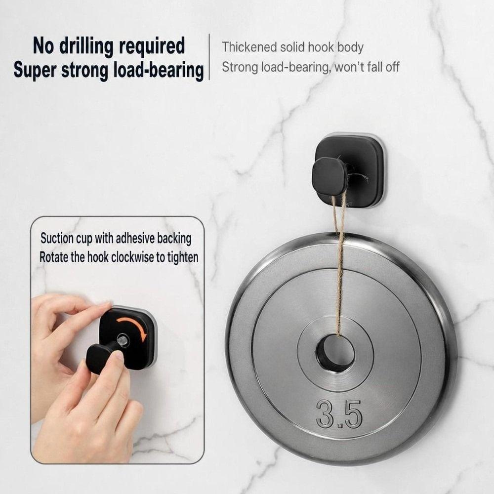 1Pc No Drill Suction Cup Hooks Removable Bathroom Hook Portable Vacuum Suction Wall Hook  Bathroom