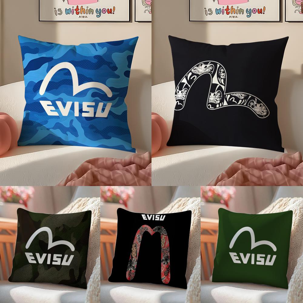 Fashion Clothing Brand EEvisu Cushion Cover Pillowcase Short Plush Invisible zipper Room Sofa Cushion Cover