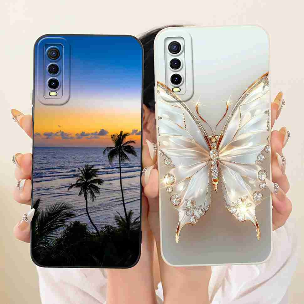For vivo Y70s 5G Case Luxurious Flower Cartoon Silicone Back Cover For Vivo Y 70s Y51s Y51S V2002A Shockproof Phone Cases Fundas
