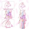 Jetec 3 Pcs Dream Catcher Moon Sun Star Design Handmade Traditional Design Craft Ornament Wall Art Hanging Home Decoration Bedroom Wedding(Pastel Colo