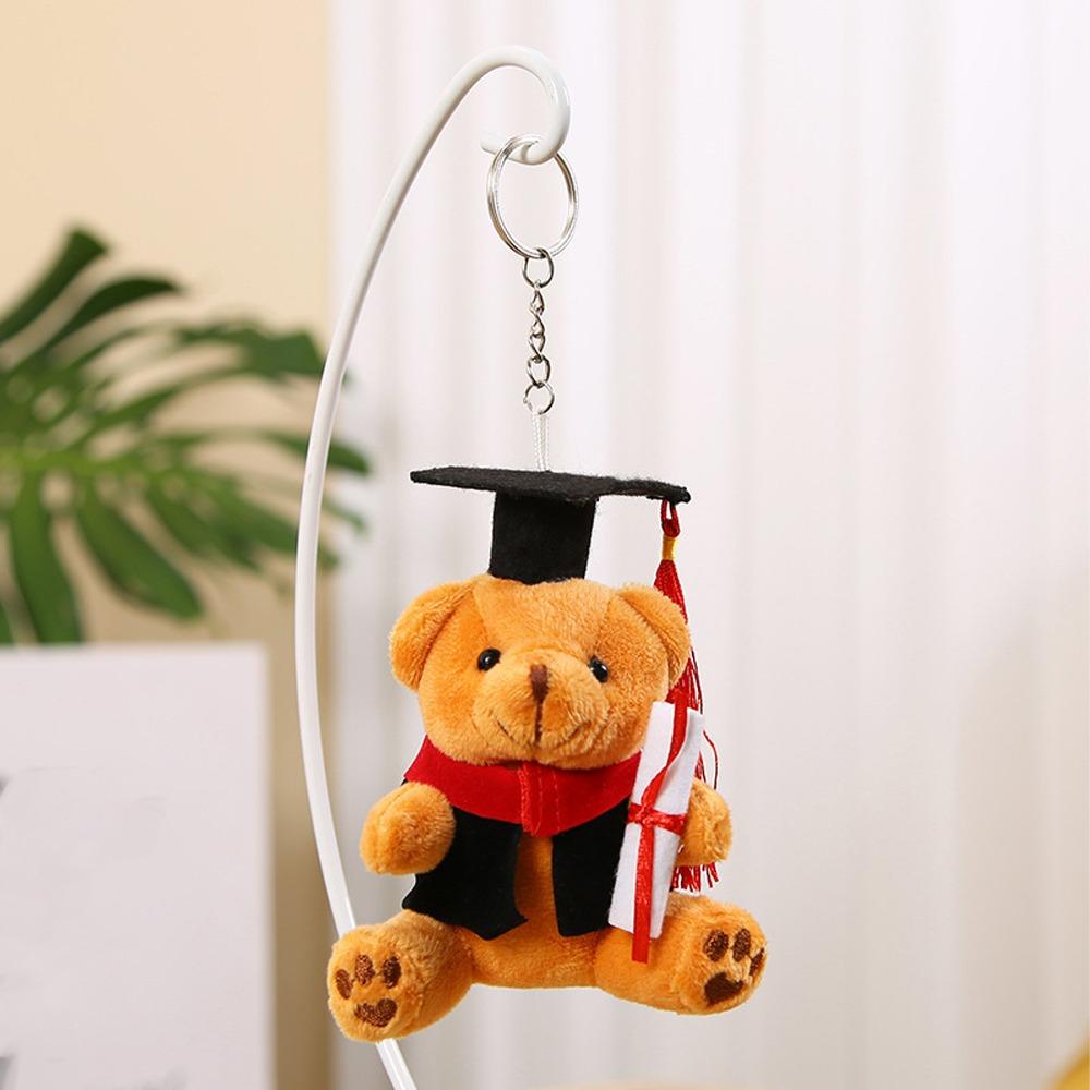 Soft Stuffed Bear Keychain Cute Bear Pendant Cartoon Dr Bear Doll  Clothing Decor
