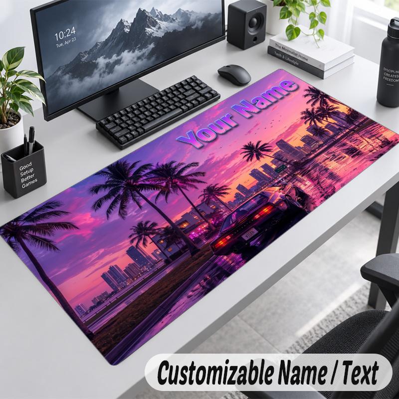 GTA Personalisiertes Großes Mauspadd Benutzerdefinierter Name Text Erweiterte Schreibtischmatte Gaming-Mauspad
