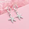 925 Sterling Silver Star Pendant Earrings Wedding Jewelry