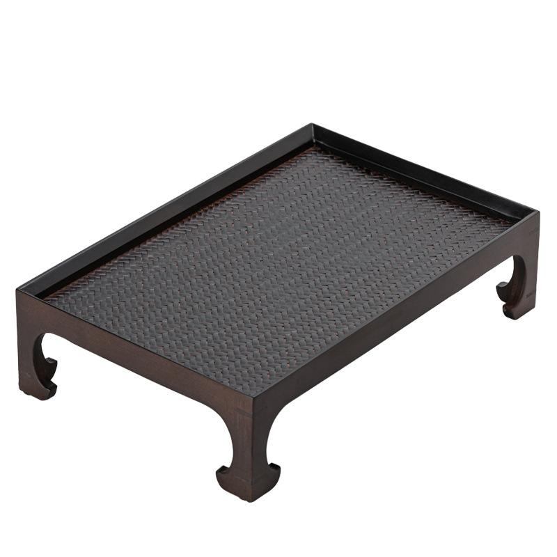 Zen Bamboo High-legged Tea Tray Household High-end Dry Tea Tray Cup Kettle Storage Tray