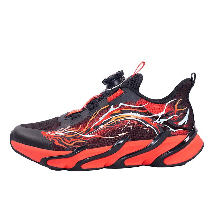 Anta Kids Sports Running Shoes Men Shoes Black Hot-Red 312515524R-5