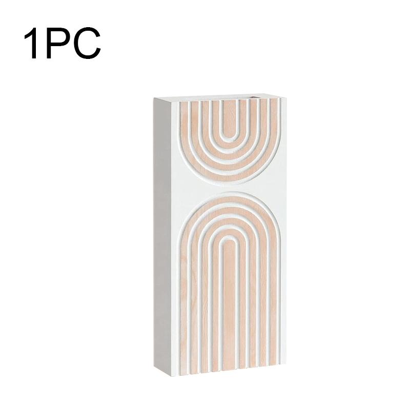 

30cm*14cm Carving Pattern Decorative Vase Bohemia Ornaments Wall Hanging Garden Wood Home Flower Vase Crafts Home Decoration 1pc