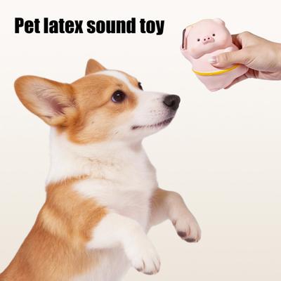 Yousheng Quietschender Schwein Hundespielzeug Interaktiv Sicher Latex Hund Kauspielzeug Niedliches Sportliches Ferkel Welpen Zahnungsspielzeug für Hunde Zahnpflege