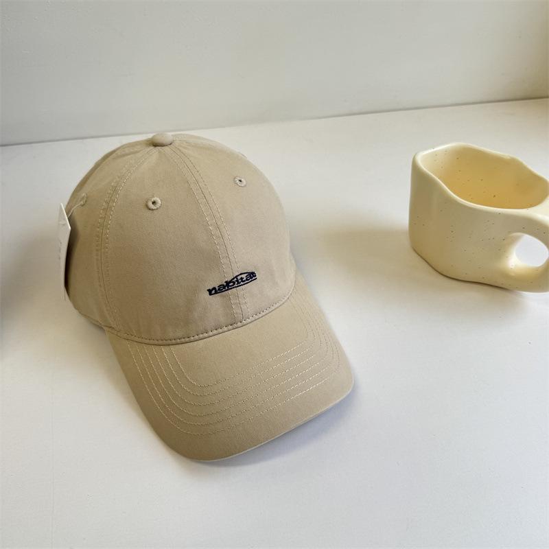 ins soft top simple embroidery baseball cap women spring and summer out of the street wide brim show face small cap couple shade