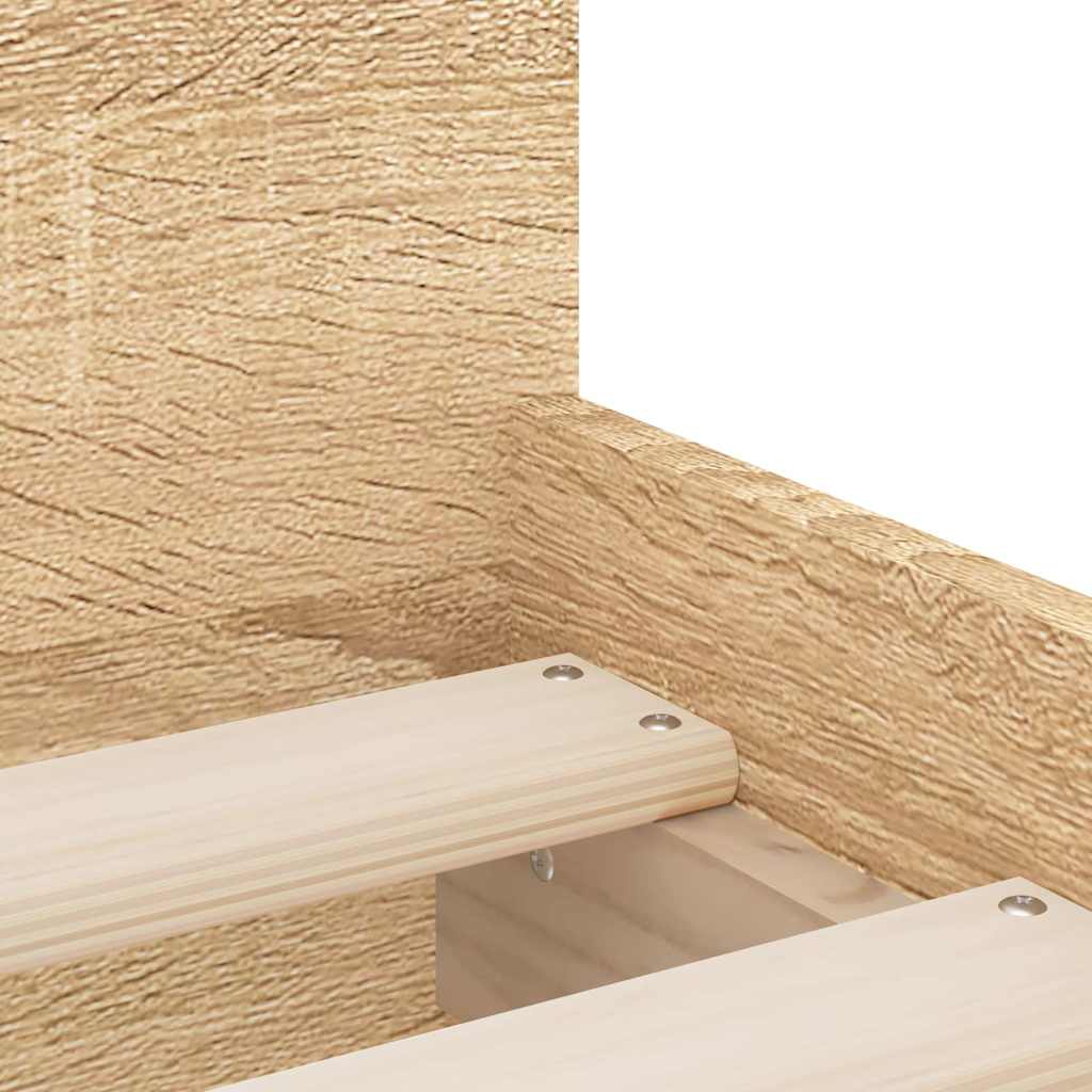 Bed with Drawers Sonoma Oak 75 x 190 cm