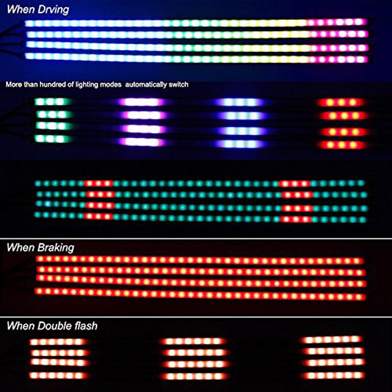 Grătarul pentru bandă LED COB pentru mașină Lumină pentru circulație pe timpul zilei Bandă pentru semnalizare DRL impermeabilă Lumină de lucru automată, Knight Rider
