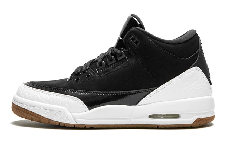 Jordan 3 Retro Schwarz Weiß Gumm GS 441140-022 40 black