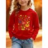 European sizes Long-Sleeved T-Shirt for Kids Featuring a Cartoon Tomato Design, Perfect for Everyday Casual Wear And an Excellent Gift Option