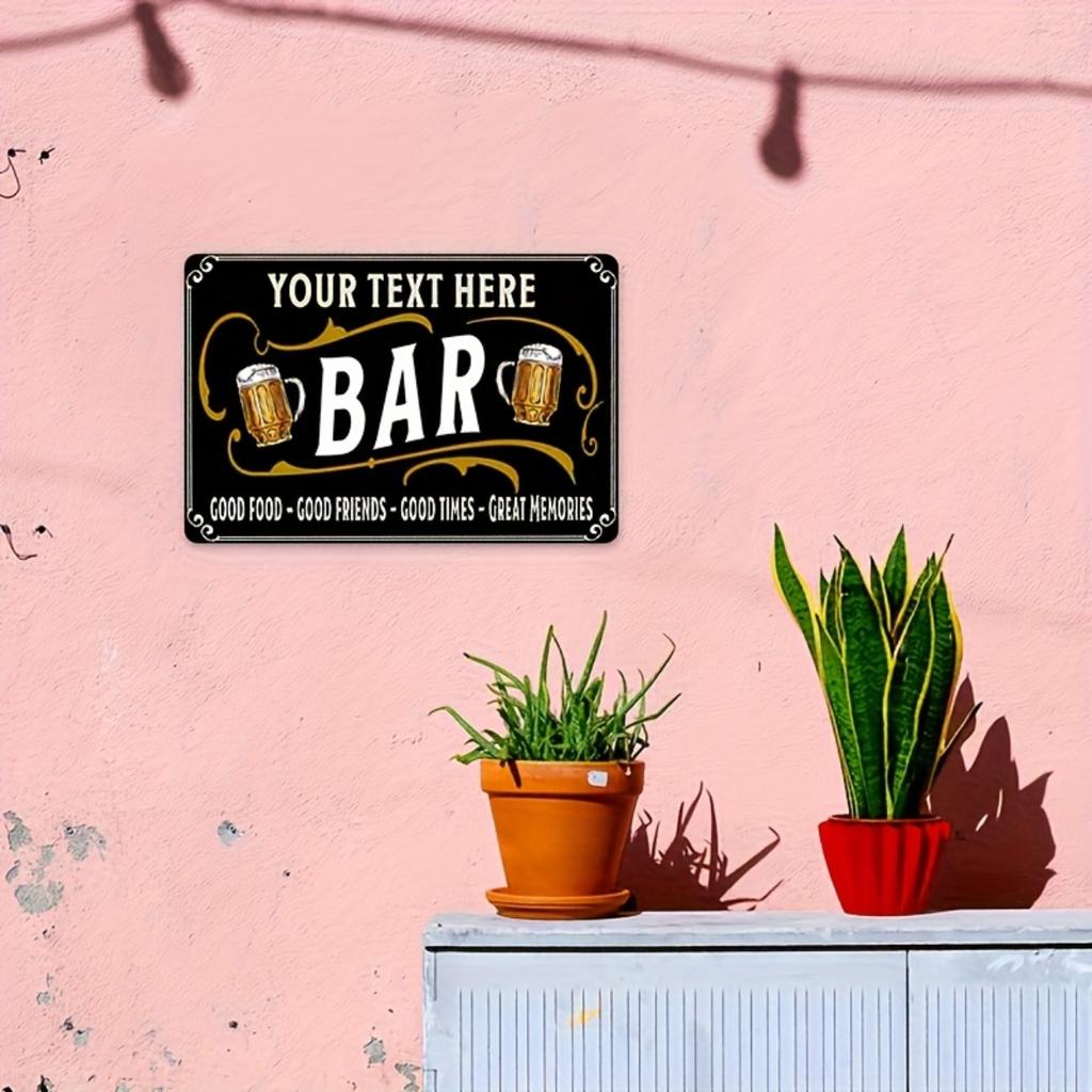 Personalized Custom Aluminum Sign Multi-Purpose Bar Garage Office Home Decor