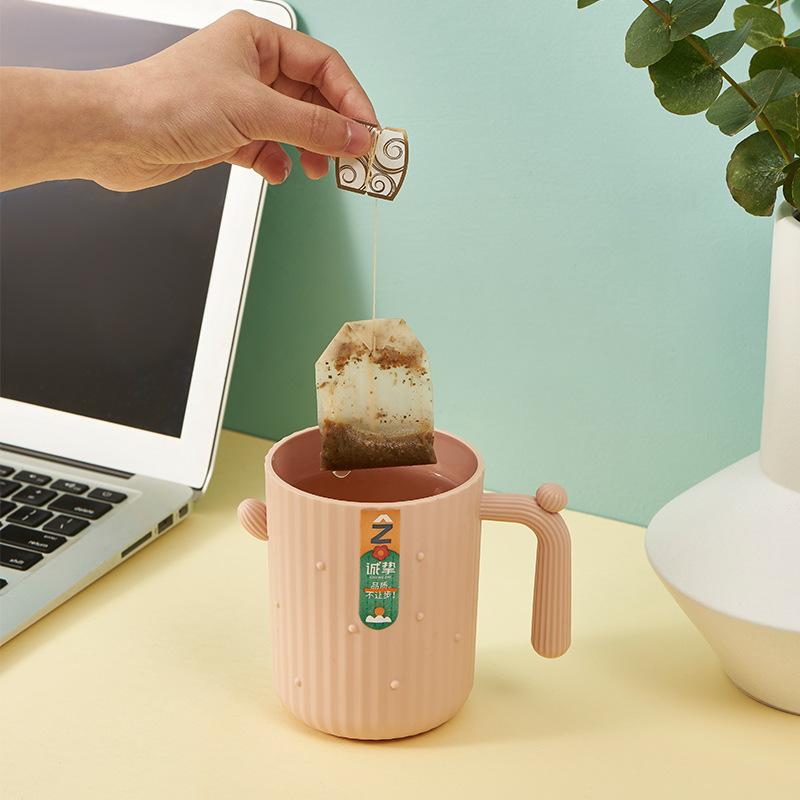 Mouthwash Cup, Cartoon Cactus Couple's Home Splash-proof Portable Toothbrush Cup, Cute Plastic Washbasin Cup, Tooth Tank
