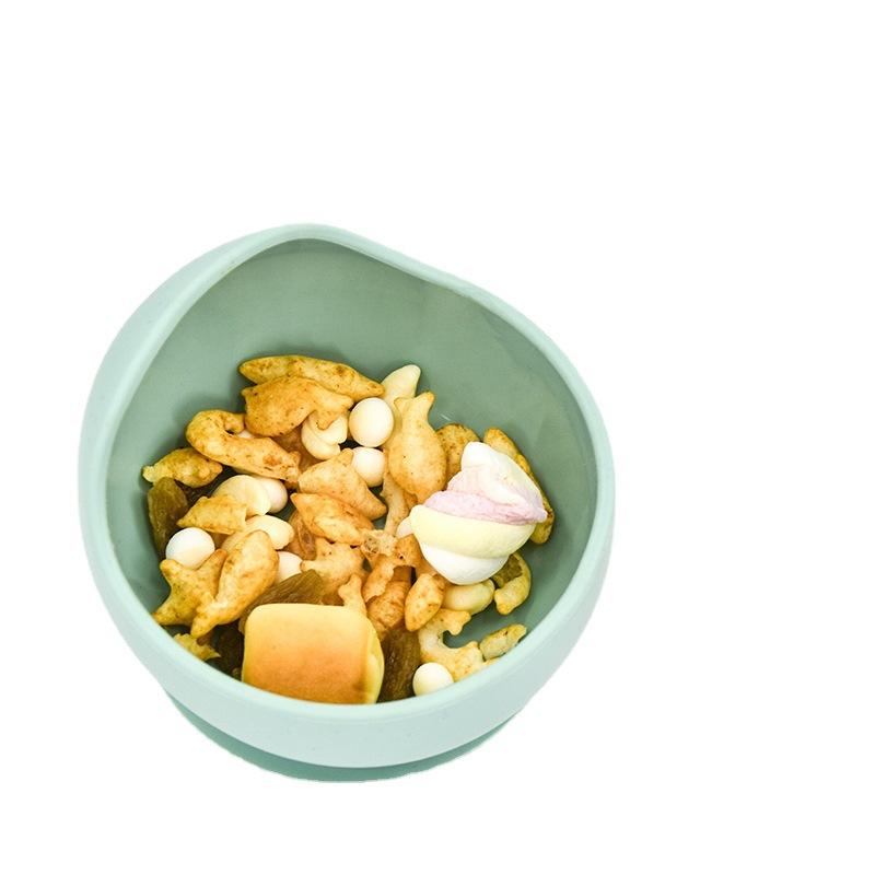 Children's Silicone Snail BowlBaby Food and Complementary Food Tableware Infant Silicone ForkSpoon and Suction Cup Bowl