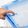 SANWA SUPPLY Faltbar 50 Liter mit Behälter, Deckel, Transparent, CNT-CV50CL