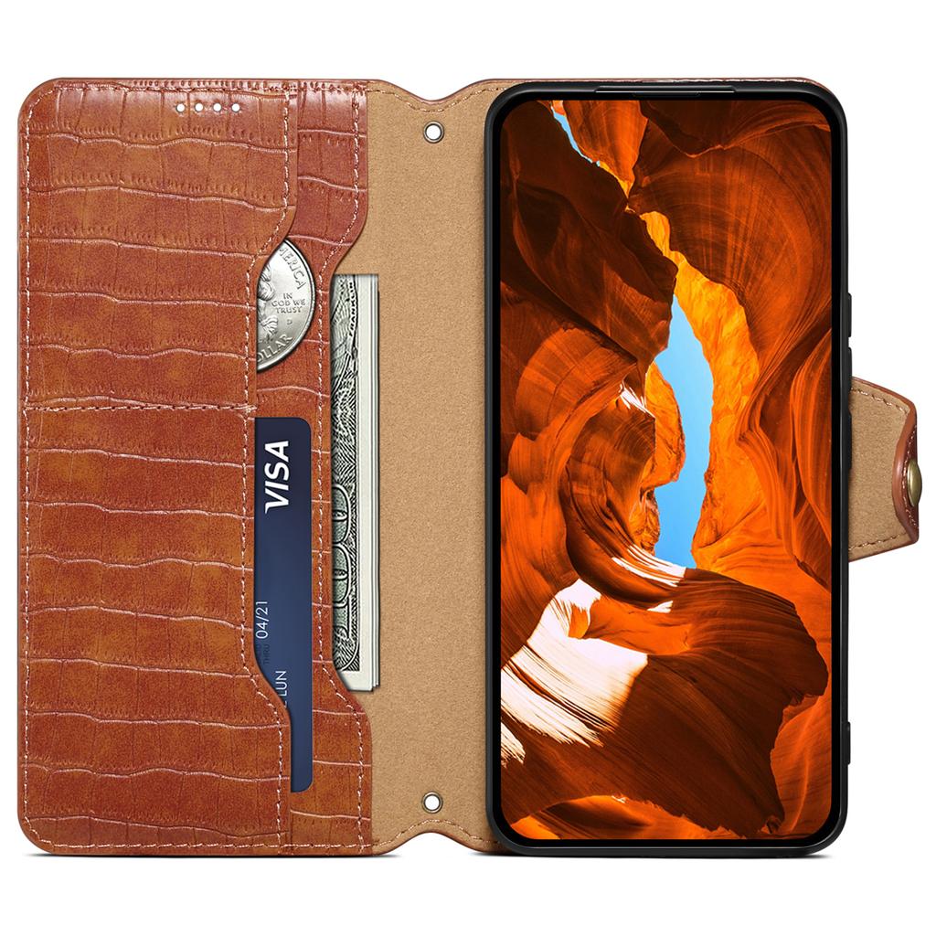 Leather Case for iPhone 12/12 Pro Crocodile Texture Wallet Shockproof Phone Cover