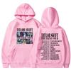 Unisex Oversized Hooded Sweatshirt Winter Casual Wear Printed Design Thick Fleece Lined Long Sleeve Loose Fit