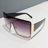 Fashion Large Frame Sunglasses for Women UV400 Protection Wide Rim Catwalk Street Style Ins