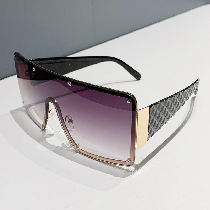 Fashion Large Frame Sunglasses for Women UV400 Protection Wide Rim Catwalk Street Style Ins