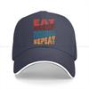 Eat Sleep Pickleball Repeat Baseball Caps Peaked Cap Pickleball Sports Sun Shade Hats for Men Women