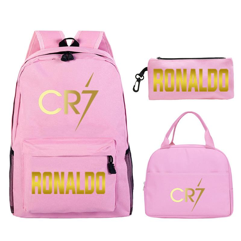 Star Peripheral Printing Primary And Secondary School Students Schoolbag Leisure Pencil Bag Children'S Portable Meal Bag Set