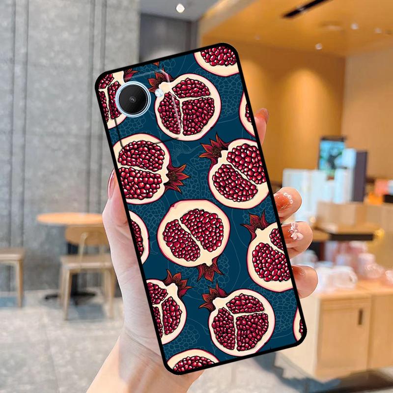 Food Fruit Red Pomegranate Case For Realme C55 C33 C31 C35 C30 C11 C15 C25s C21Y GT Neo 5 3T 2T 8 9 10 11 Pro Plus