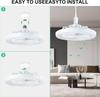 Smart Remote Control Ceiling Fan Light Quiet LED Ceiling Fan White Lighting Tricolor E27 for Living Room Bedroom
