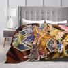 Digimon Plush Blanket Girls Boys Flannel Throw Blanket For Couch Chair Super Soft Quality Bedspread Gift