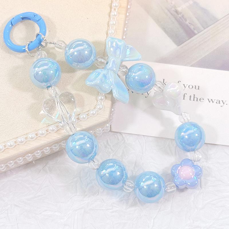 

Ремінець для мобільного телефону проти втрати, ланцюжок на зап’ясті, бантик, маленька квітка, вишита бісером, сумка для телефону зі шнурком, підвіси, прикраса, брелок