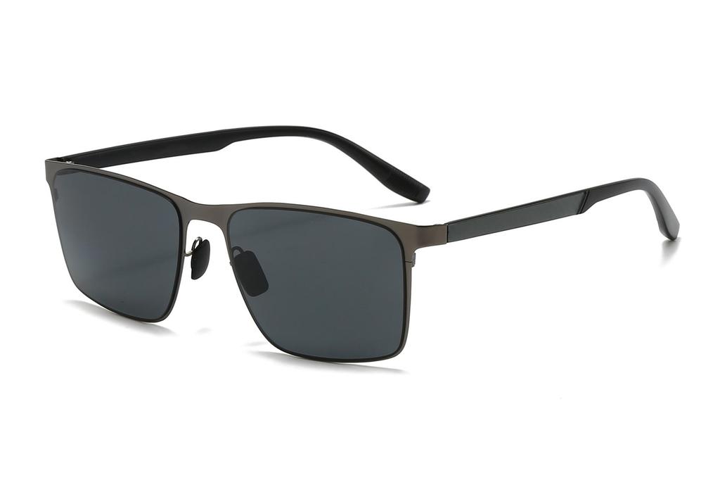 2026 Men's European & American Fashion Square Frame Polarized Sunglasses - Outdoor Driving & Sun Protection