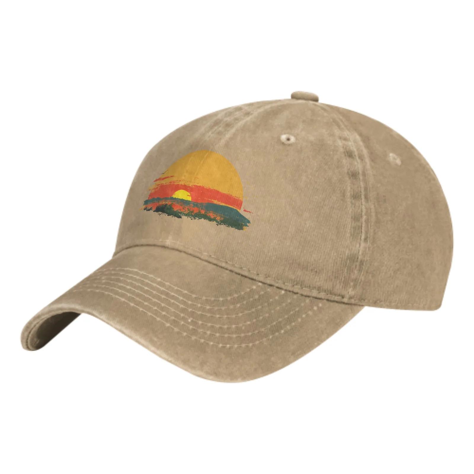 

Рано утром Летняя классическая мода Мужская кепка тракера Хлопковая дышащая Женская ковбойская кепка Для активного отдыха Бейсболки Adjustable хаки