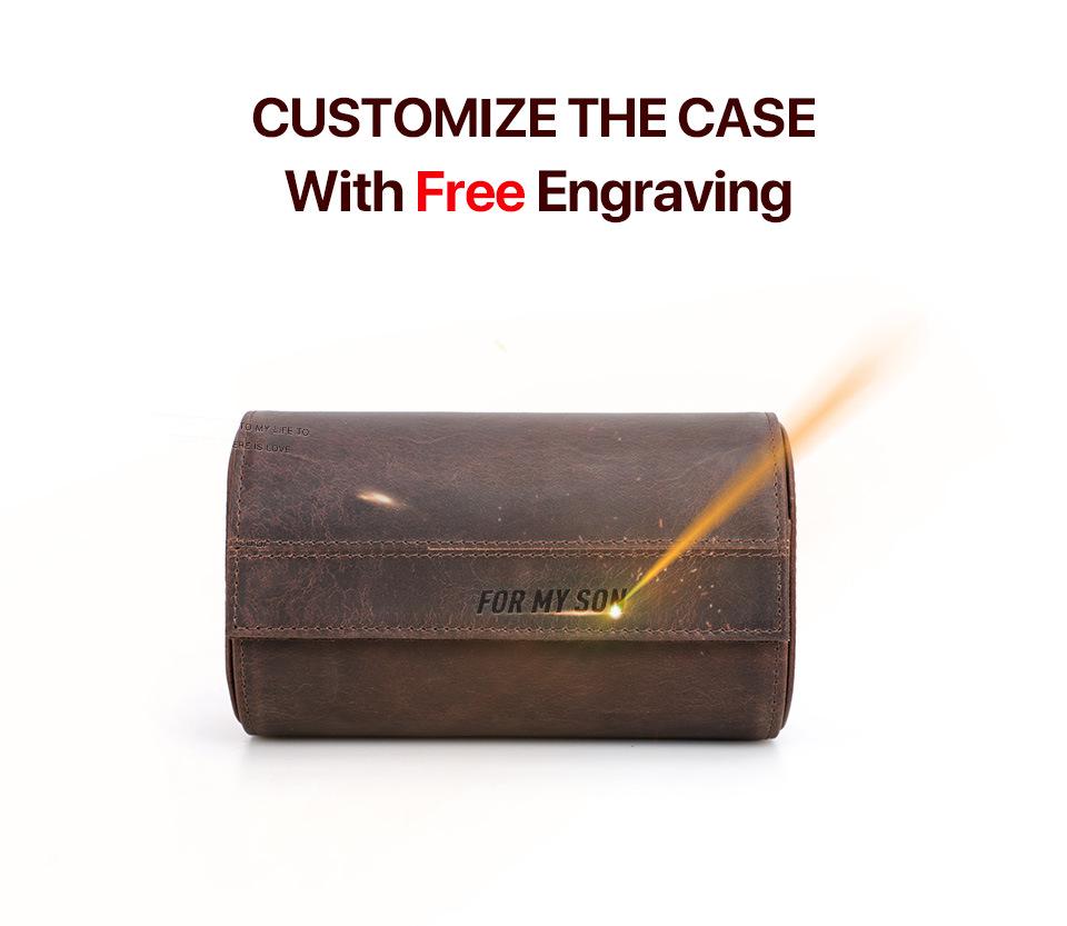 Retro Leather Travel Watch Box - Drop-Proof, Portable Storage for Mechanical Watches