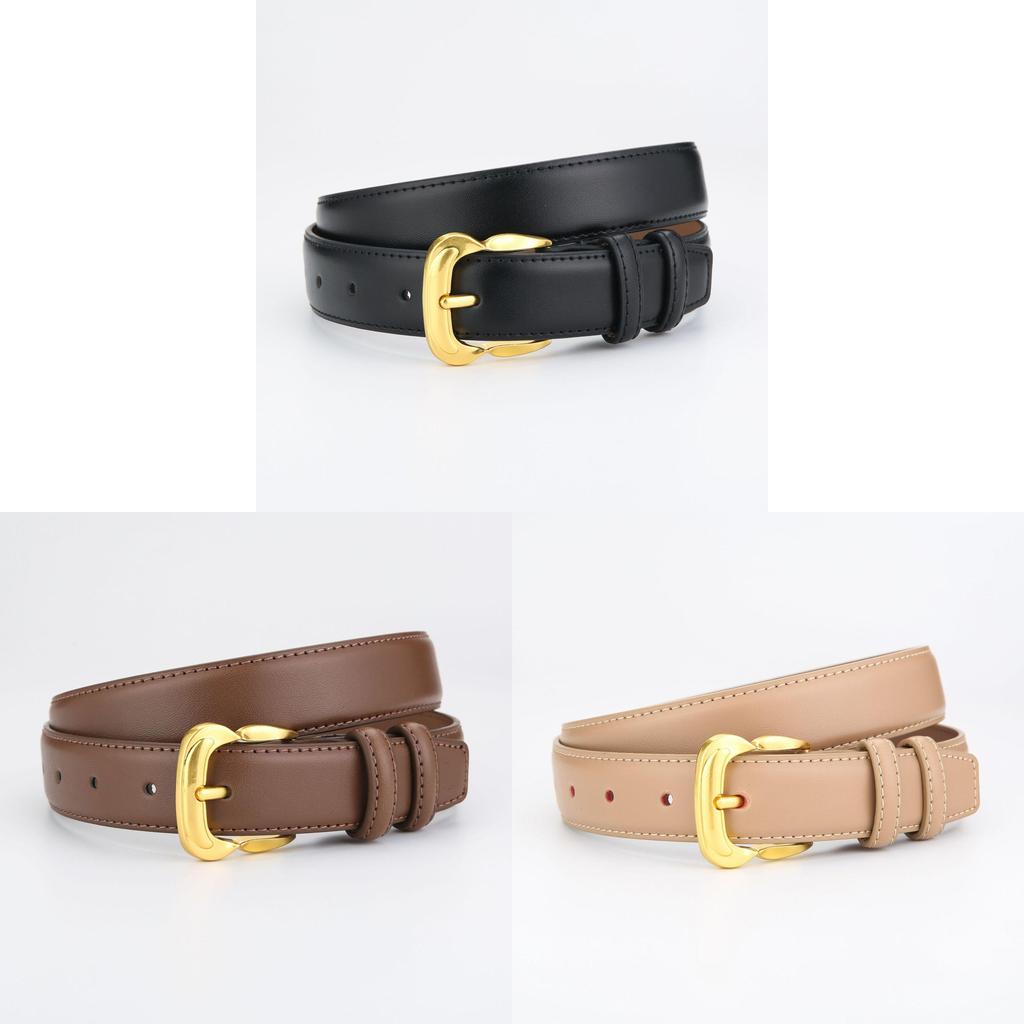 Womens Leather Waist Belt For Jeans Casual Fashion With Metal Buckle For Office And Daily Use