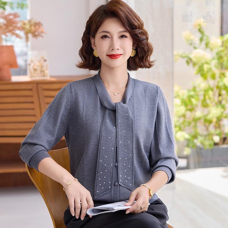 Datang Furen Women's Elegant Knitted Cardigan for Mature Women