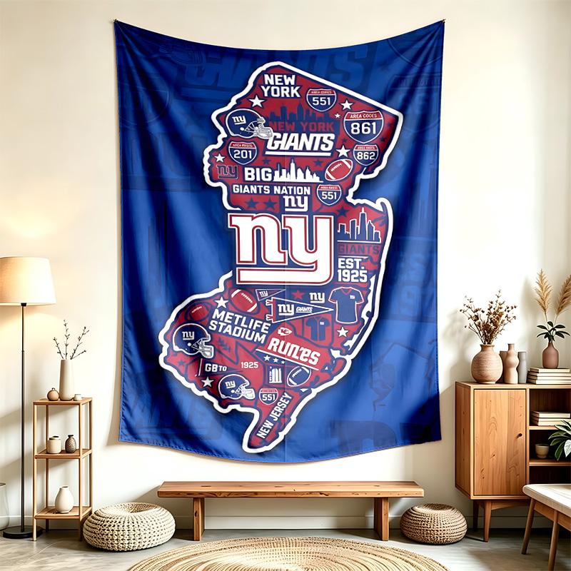New York Giants (1) Tapestry Suitable For Decorating Homes Dorms And Bedrooms Soft To The Touch And A Perfect Gift For Friends And Family