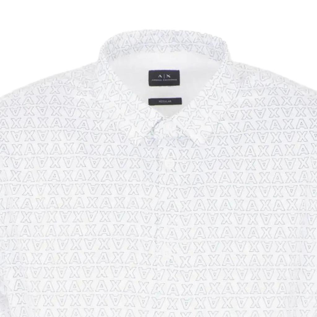 Armani Exchange Logo Print Single-Breasted Long Sleeve Shirt Men shirts 6RZC45-ZNZRZ-21CL