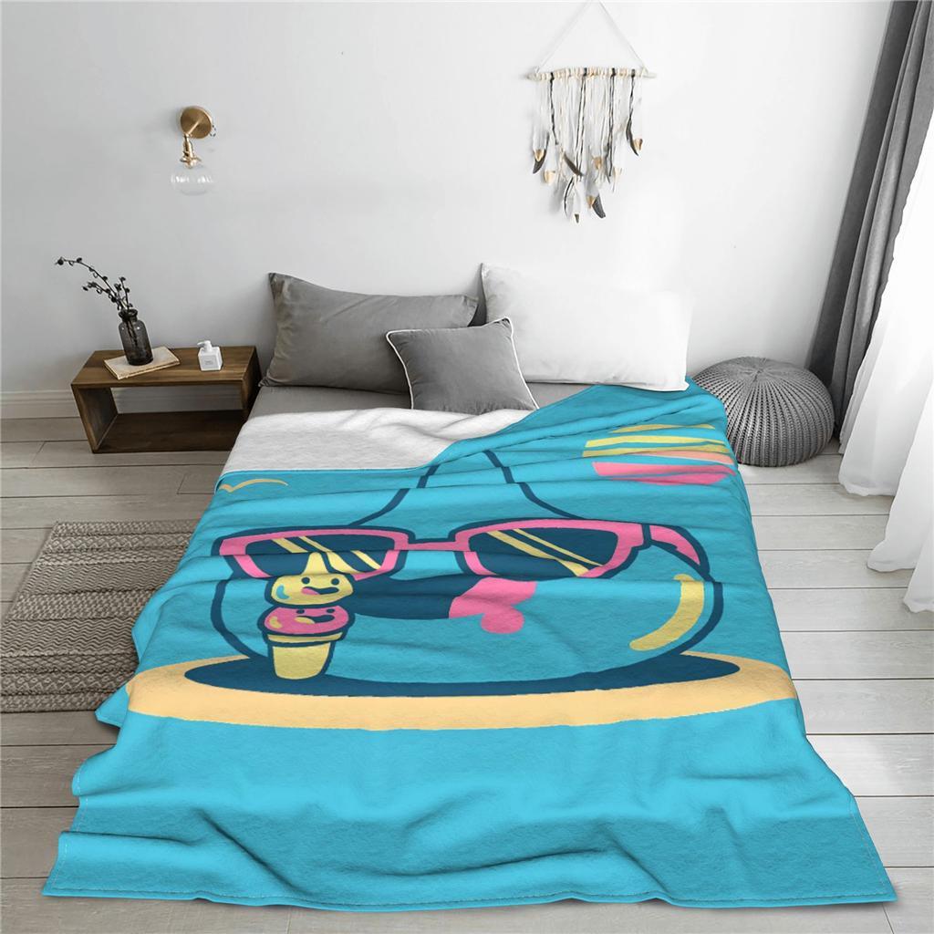 D-Dragon Quest Schleim Flanelldecke Winter Warme Überwurfdecke für Mädchen Jungen Couch Bett Bequeme Tagesdecke Sofabettbezug