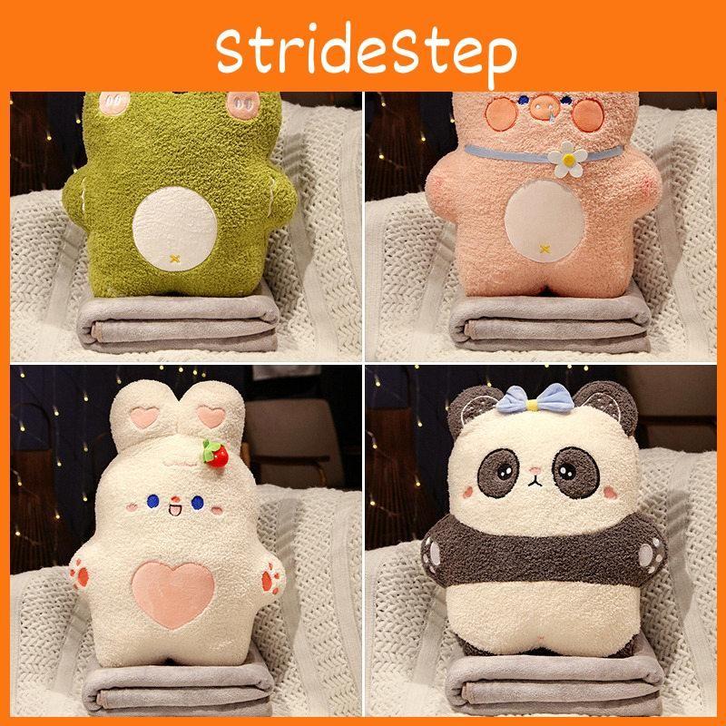 Panda Rabbit Cute Frog And Pig Plush Pillow And Blanket For Office Time Nap