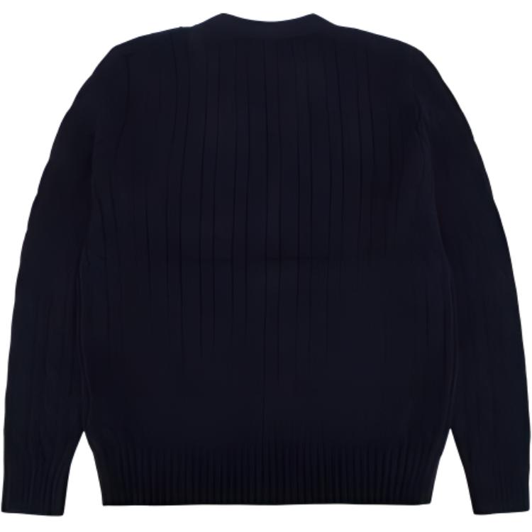 Polo Ralph Lauren Solid Color Logo Embroidered V-Neck Cotton Single-Breasted Casual Long Sleeve Sweater Kids sweater Navy-Blue 323925718-002