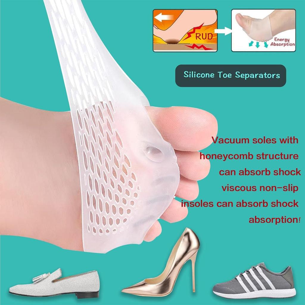 Silicone Toe Separators- Toe Separator for Women, Hallux Valgus Relief - Toe Straightener & Spacer for Women & Men