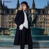 Ports Women's Dark Night Blue Mid-Length Wool-Cashmere Coat