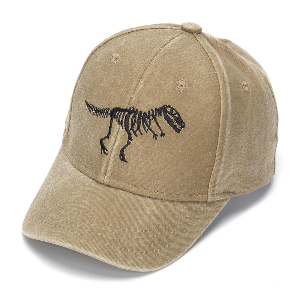 Embroidered Dinosaur Baseball Cap Cotton Kids Sports Hat Casual Sun Hat  Summer