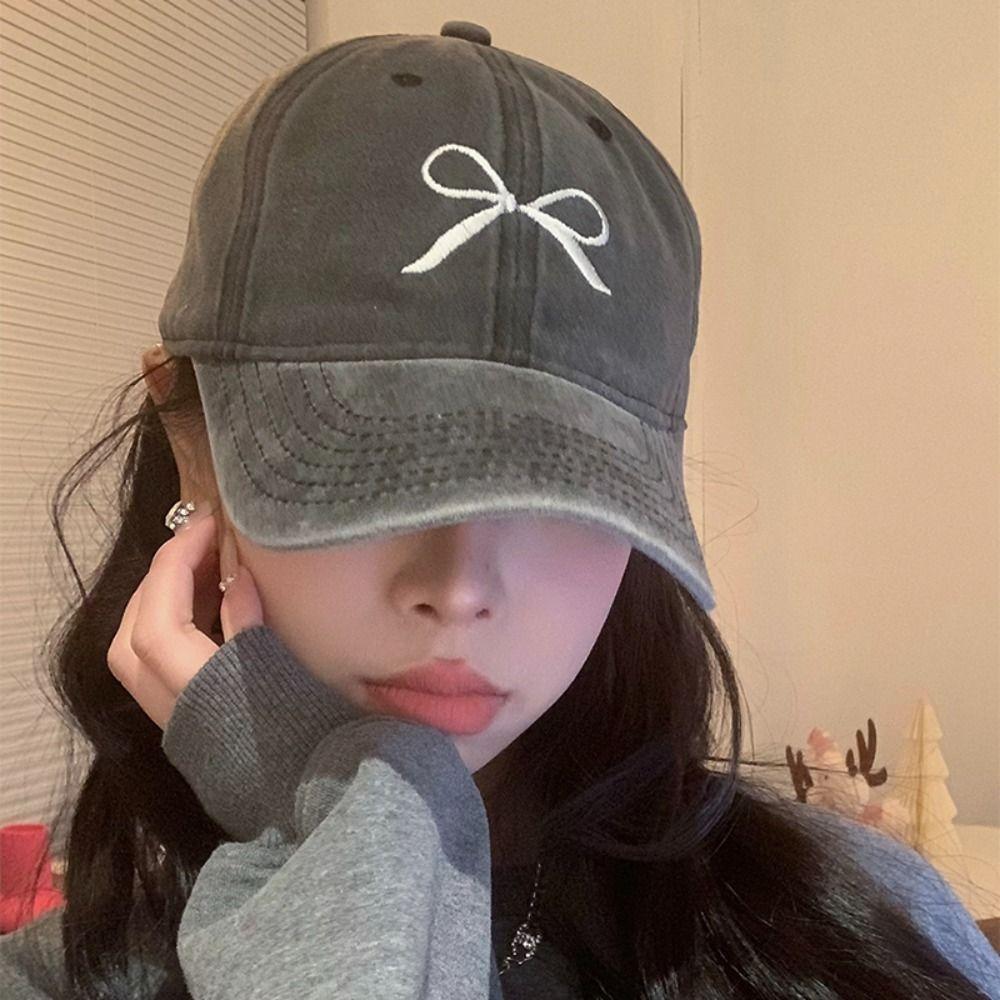 Embroidery Embroidery Bow Baseball Cap Baseball Hat Peaked Cap Casual Sun Hat  Men