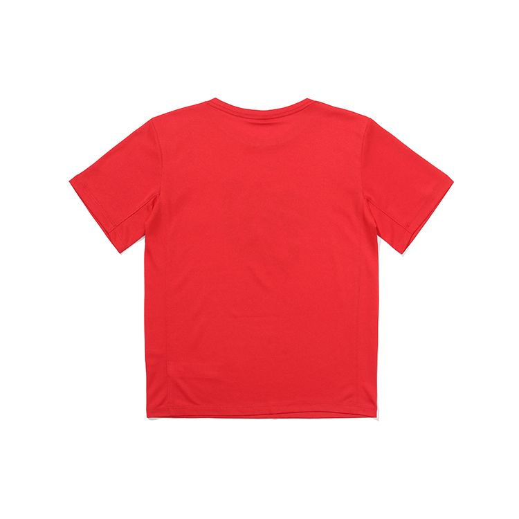 Nike Short Sleeve T-Shirt Logo Print Crew Neck American Vintage Dopamine Regular Fit Cropped Kids Tops Red 3Z3B7SAG5-WSH