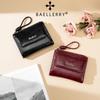 High-End Women's Snap Button Coin Purse - Stylish, Solid Color, Multifunctional Zipper Wallet