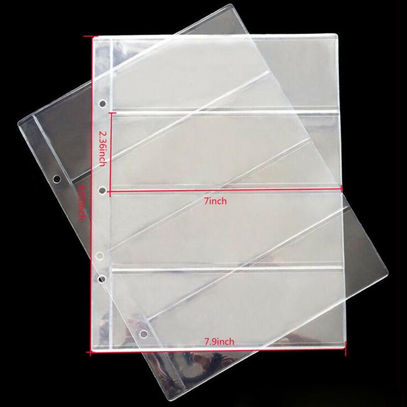 Useful Paper Money Page Holders Leaf Loose Note PVC Protector Stamps 10pcs