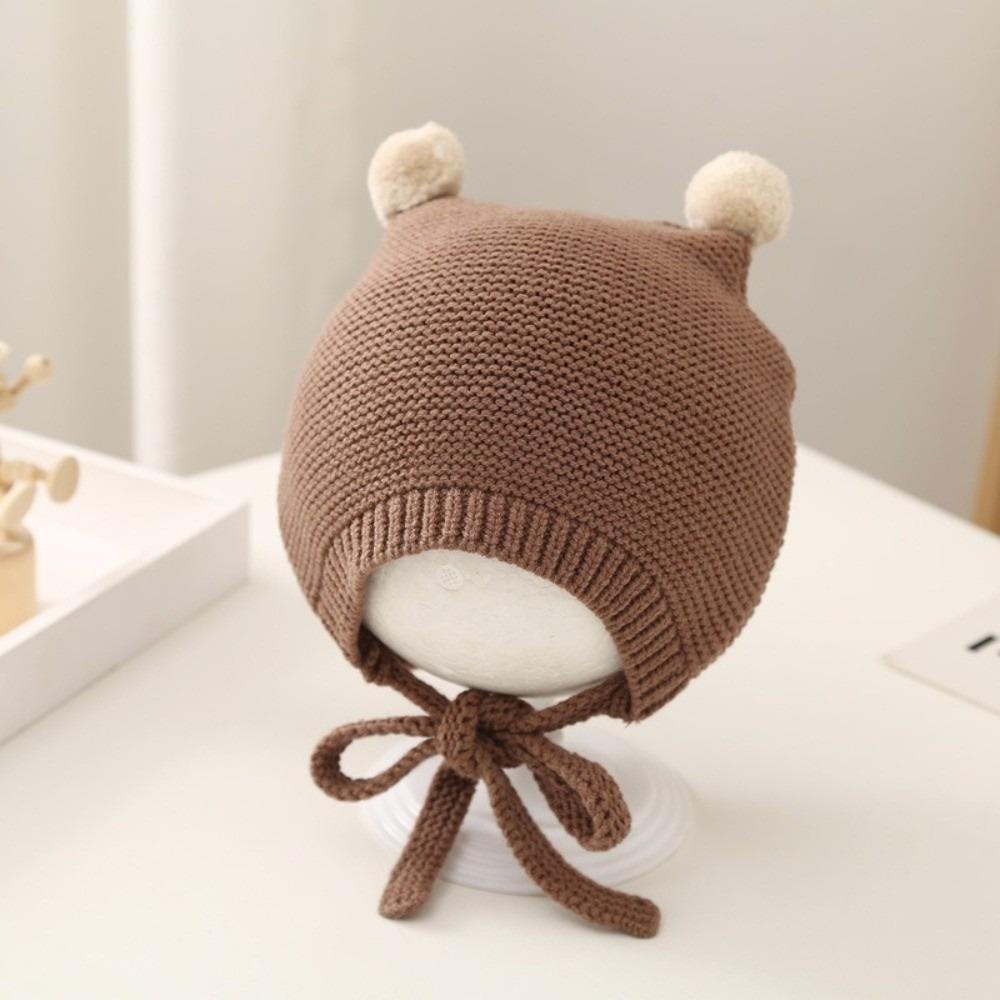 Soft Material Knitted Hat Pom-pom Design Knit Cap Stylish Baby Hat  For Boys